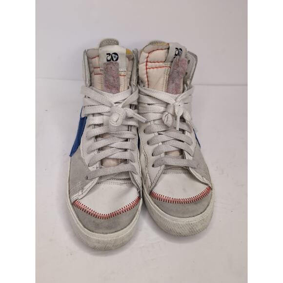 Nike Blazer Mid ’77 White Blue Red Stitch High Top Sneakers US 10.5 main image 2